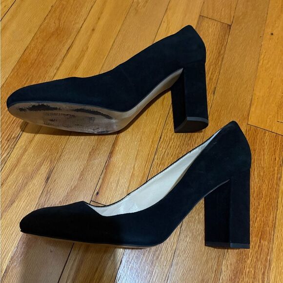 Marc Fisher Black Suede Block Heels - Picture 6 of 9